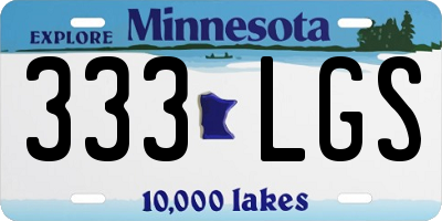MN license plate 333LGS