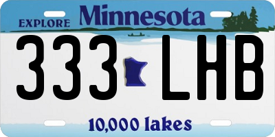 MN license plate 333LHB