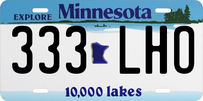 MN license plate 333LHO