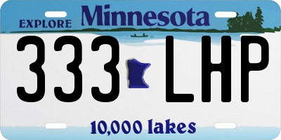 MN license plate 333LHP