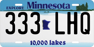 MN license plate 333LHQ