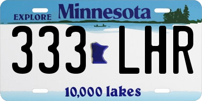 MN license plate 333LHR