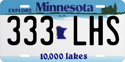 MN license plate 333LHS