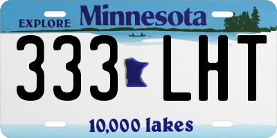 MN license plate 333LHT