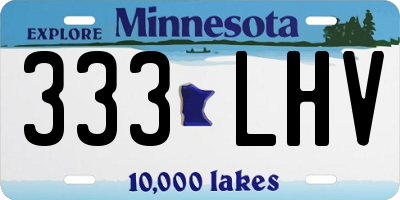 MN license plate 333LHV