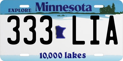 MN license plate 333LIA