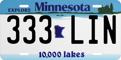 MN license plate 333LIN