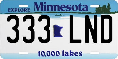 MN license plate 333LND