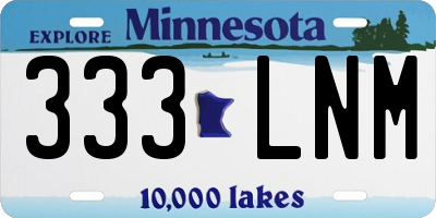 MN license plate 333LNM