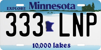 MN license plate 333LNP