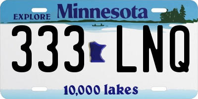 MN license plate 333LNQ