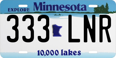 MN license plate 333LNR