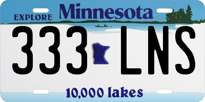 MN license plate 333LNS