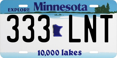 MN license plate 333LNT