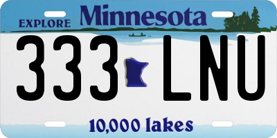 MN license plate 333LNU