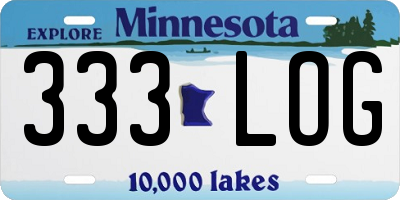 MN license plate 333LOG