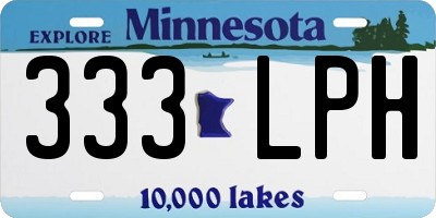MN license plate 333LPH