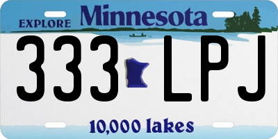 MN license plate 333LPJ