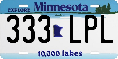 MN license plate 333LPL
