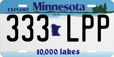 MN license plate 333LPP