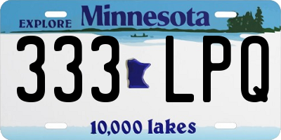 MN license plate 333LPQ