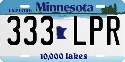 MN license plate 333LPR