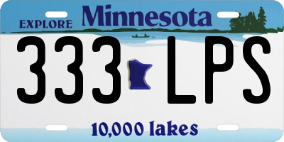 MN license plate 333LPS