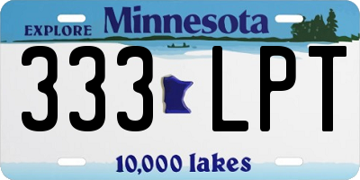 MN license plate 333LPT