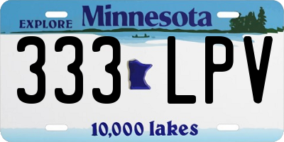 MN license plate 333LPV