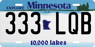 MN license plate 333LQB