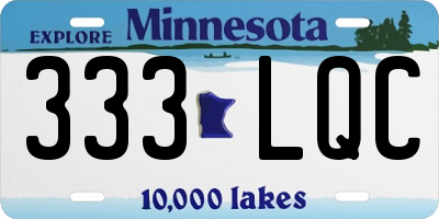 MN license plate 333LQC