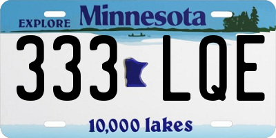 MN license plate 333LQE