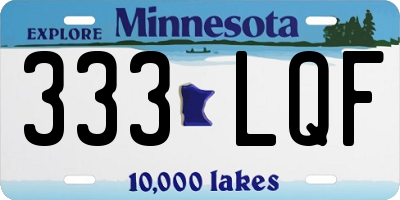 MN license plate 333LQF