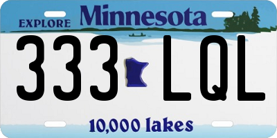 MN license plate 333LQL