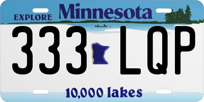 MN license plate 333LQP