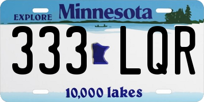 MN license plate 333LQR