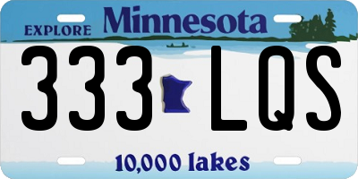 MN license plate 333LQS