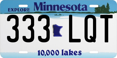 MN license plate 333LQT