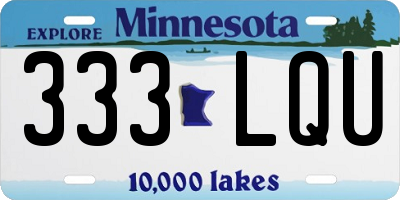 MN license plate 333LQU