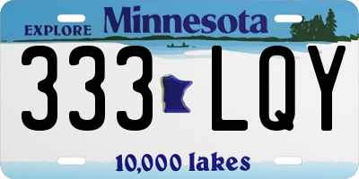 MN license plate 333LQY