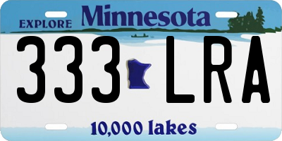 MN license plate 333LRA