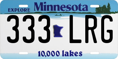 MN license plate 333LRG