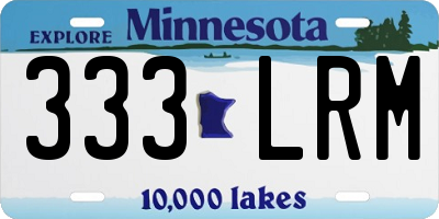 MN license plate 333LRM