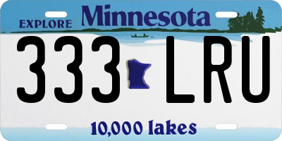 MN license plate 333LRU