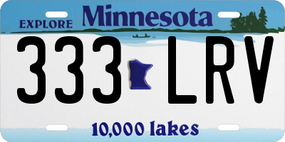 MN license plate 333LRV