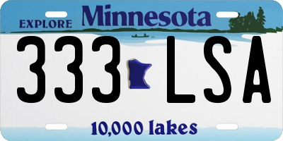 MN license plate 333LSA