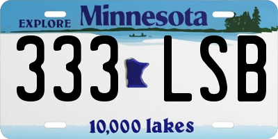 MN license plate 333LSB
