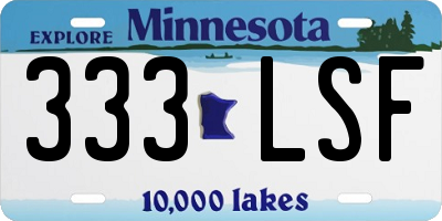 MN license plate 333LSF