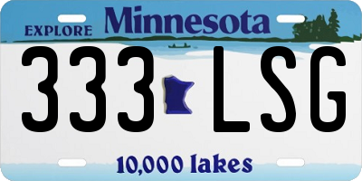 MN license plate 333LSG