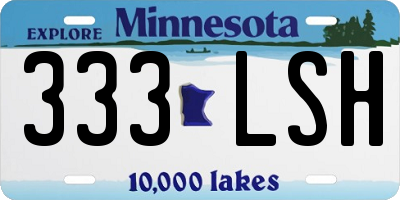 MN license plate 333LSH